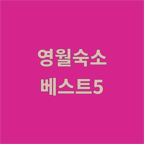 영월 여행 가기 좋은 숙소 베스트 5 위치와 편의시설 완벽 정리