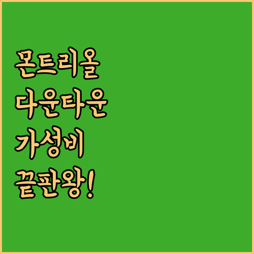 캐나다 몬트리올 다운타운 가성비 호텔 5곳 추천 위치 시설 조식 비교
