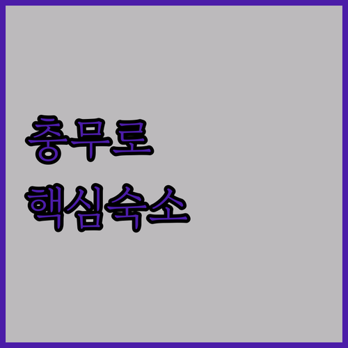 충무로역 바로 앞 숙소 추천 5선 가족여행 장기체류 가성비 분석
