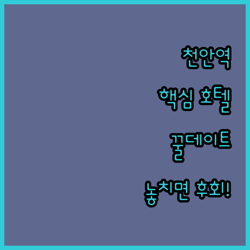 천안역 인근 호텔 추천 5곳 원성천 데이트 맛집 카페 연계 코스 정리